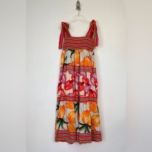 House of Harlow 1960 Multicolor Floral Stripe Maxi Dress